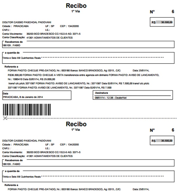 Versão VS32 Impressão de mais de uma via de recibo Dealernet Wiki